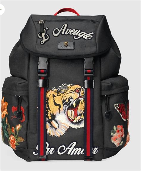 mochila gucci tigre|gucci tiger clothing.